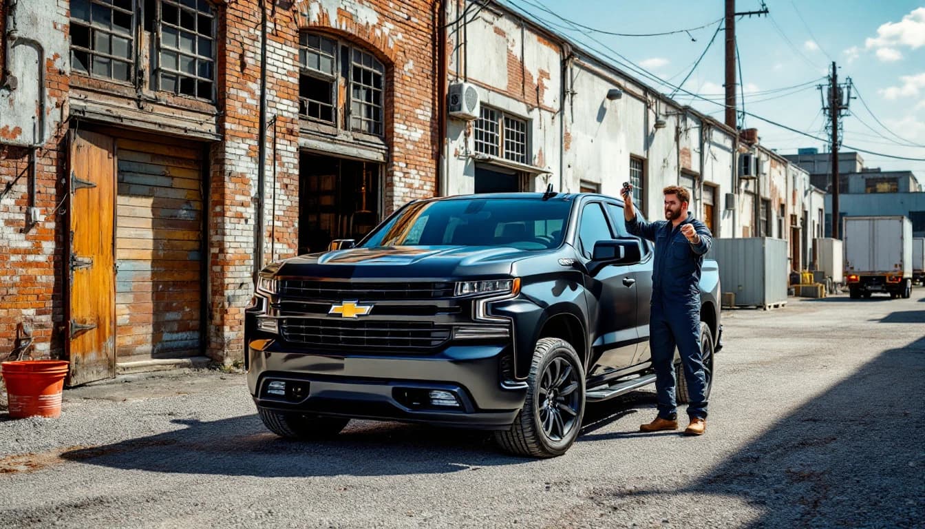 Cerrajero móvil programando una llave de Chevrolet Silverado en Carrollton, Texas